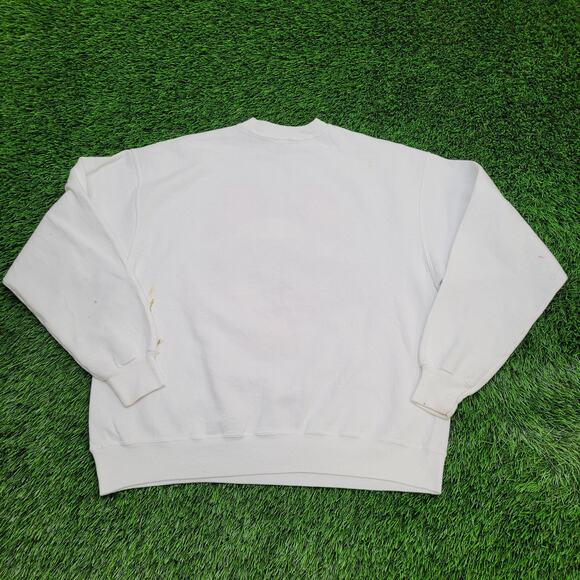 Vintage 90s UT Dog Sweatshirt L/XL 23x23 Boxy Smokey-Claus - Picture 2 of 16